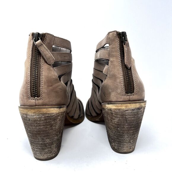 Hinge Hybrid Tan Block Heel Booties Womens 7.5 Festival Rodeo Western Country - Picture 5 of 9